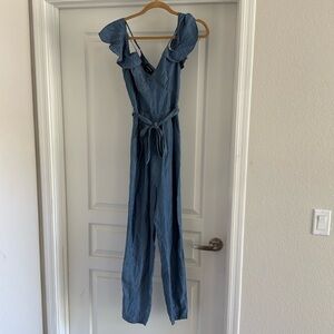 Stylish Blue Jumpsuit by bebe